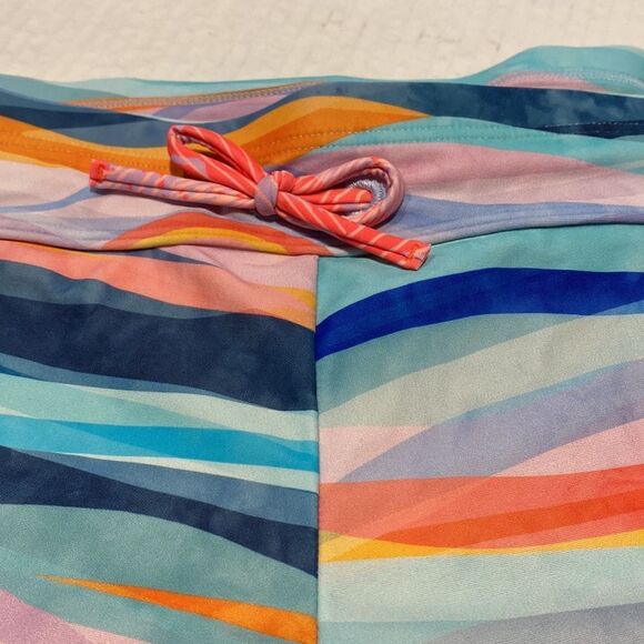Girls colored striped swim trunks by Athleta size XXL/16 - Picture 2 of 5